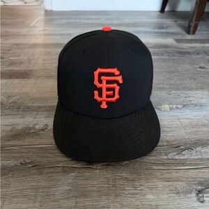 San Francisco Giants Men's New Era Black 59FIFTY Fitted Cap Size7 1/8